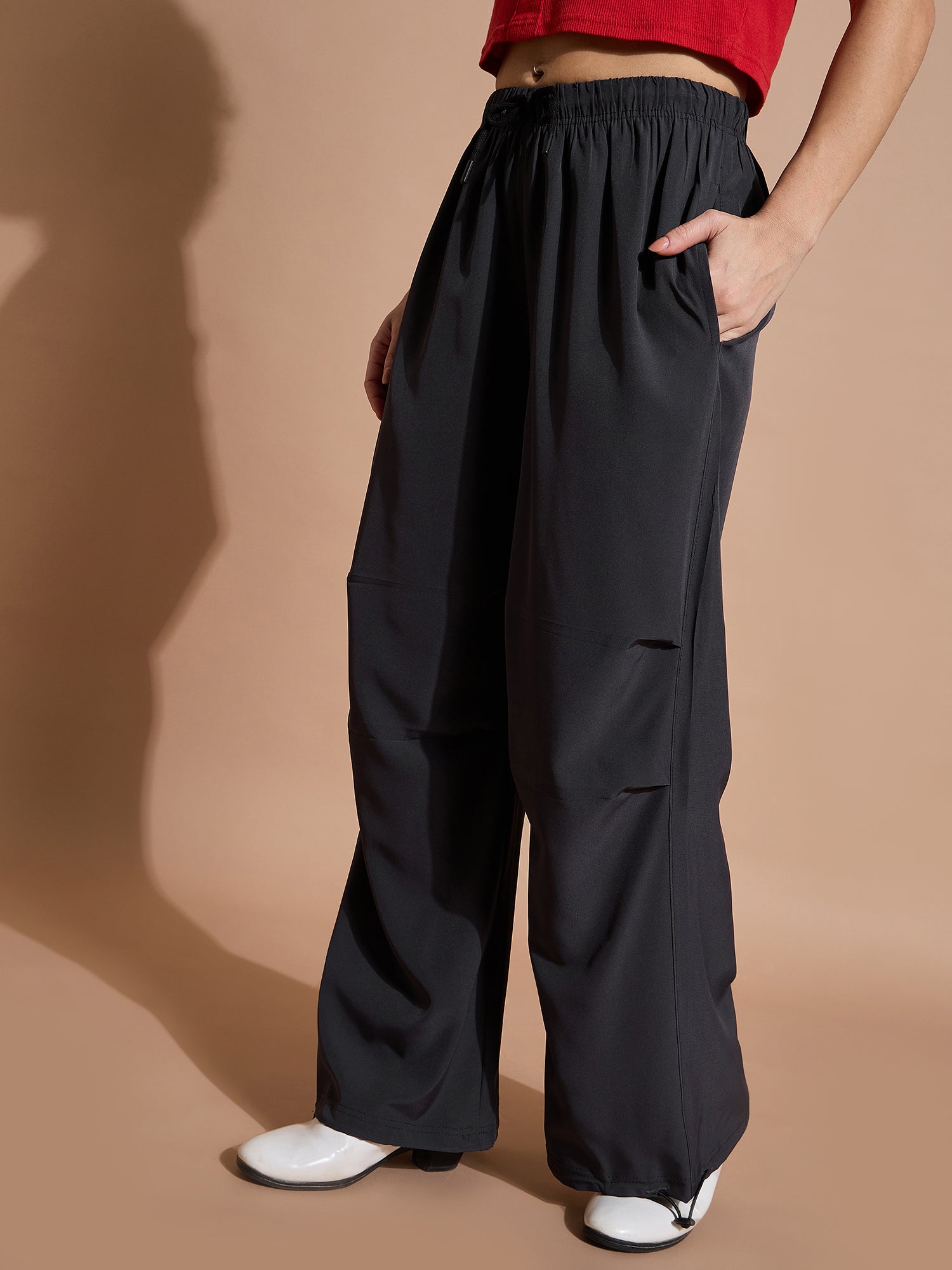 Parachute Pants for Women, Stylish Baggy Cargo Pants for Women