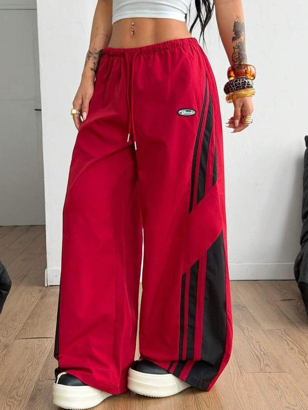 Women Striped Comfort Easy Wash Trousers