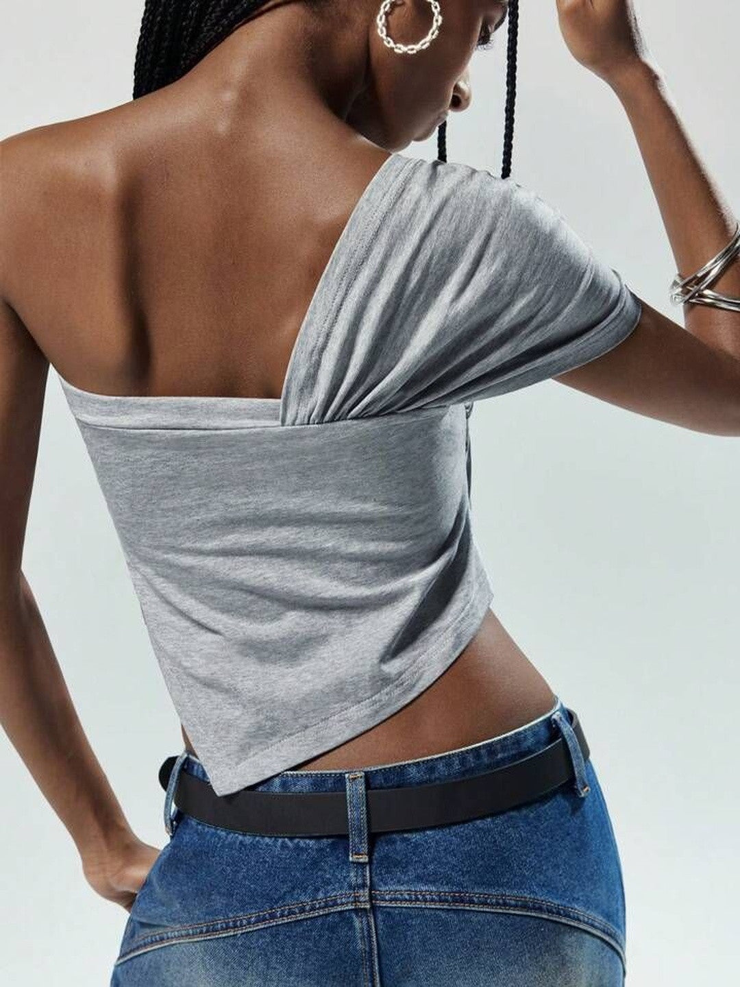 One Shoulder Crop Top