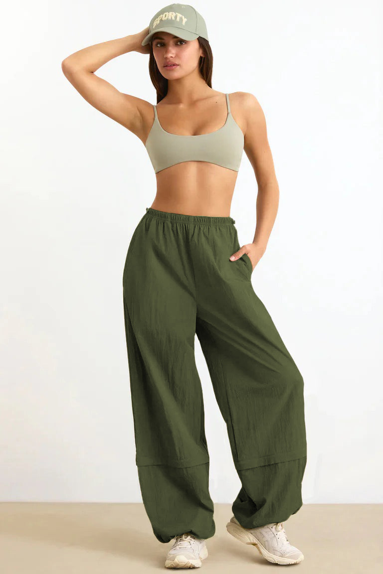Womens Pants, baggy Pants, Parachute joggers Track Pants
