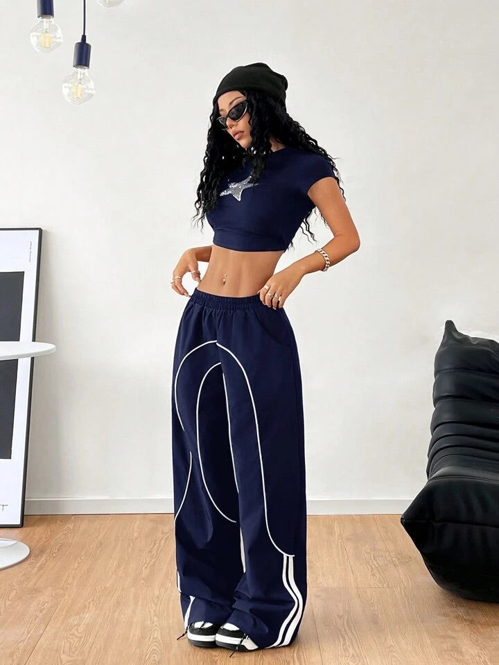 Womens Pants, baggy Pants, Parachute joggers Track Pants