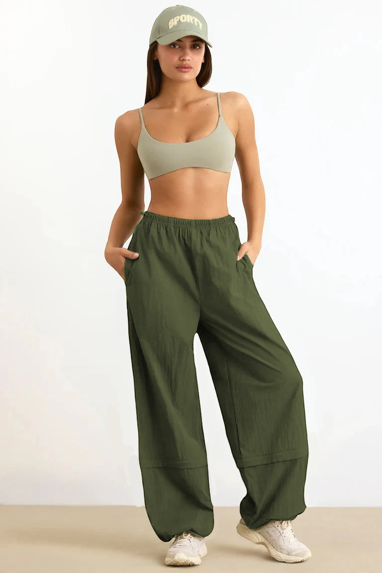 Womens Pants, baggy Pants, Parachute joggers Track Pants
