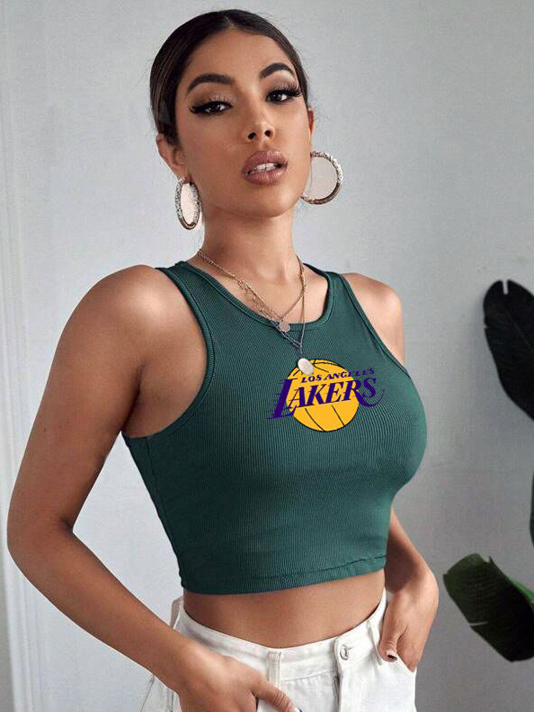 Women Printed Fitted Crop Top