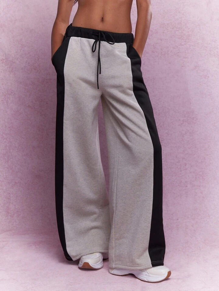 Women Relaxed Loose Fit Easy Wash Joggers Trousers