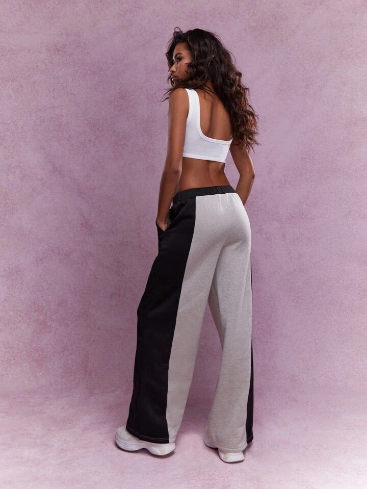 Women Relaxed Loose Fit Easy Wash Joggers Trousers