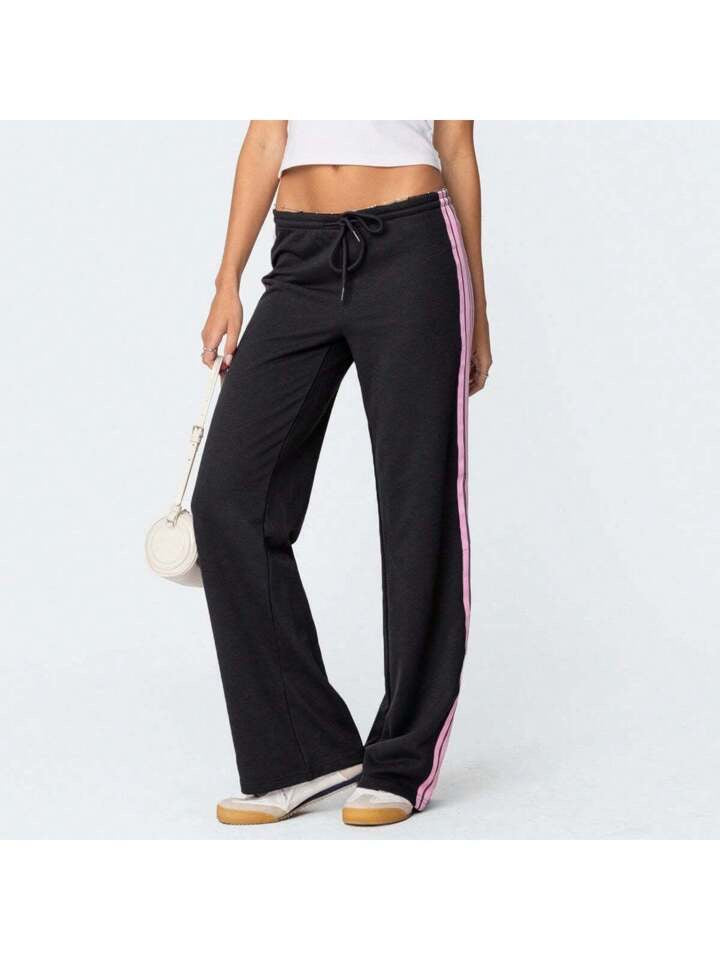 Women Relaxed Loose Fit Easy Wash Joggers Trousers