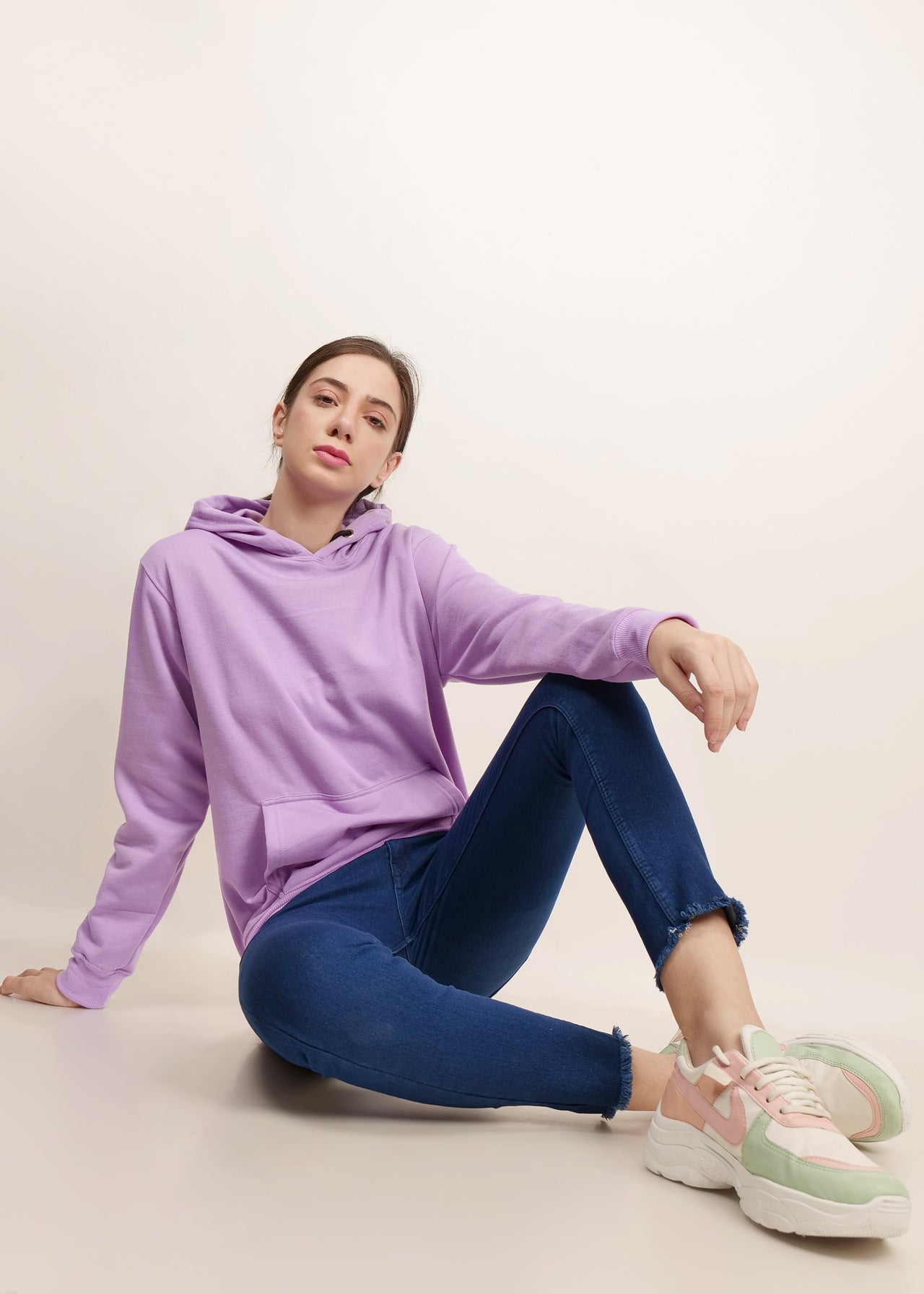 Lavender women's hooded sweatshirt | pullover for women