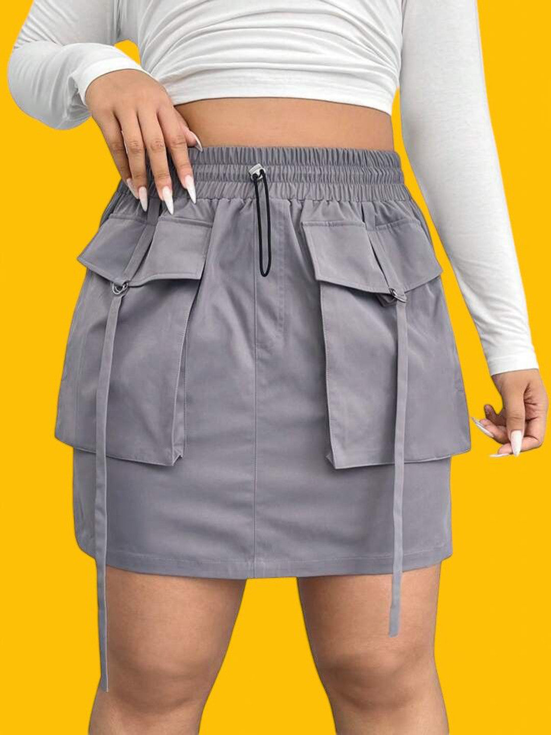 Women Mid Rise A-Line Mini Skirt