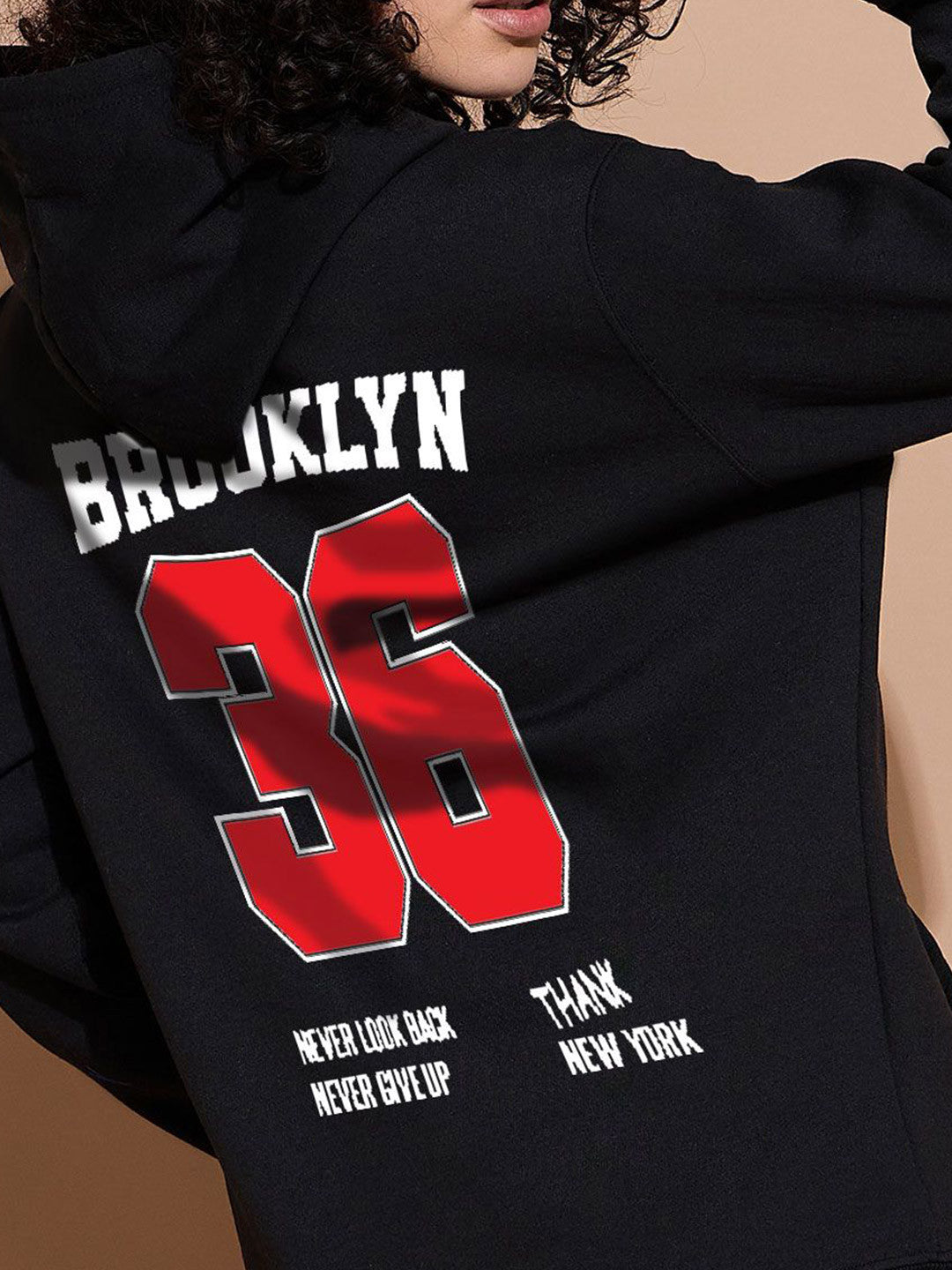 Women Printed Hooded Sweatshirt