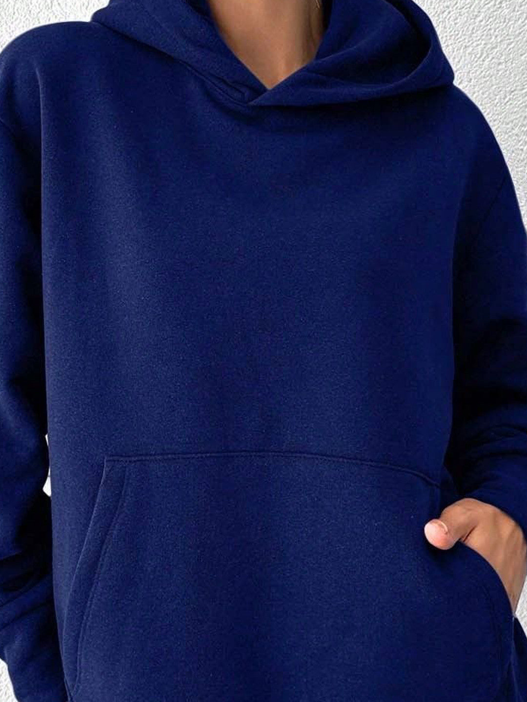 Hooded Fleece Pullover Oversized Sweatshirt