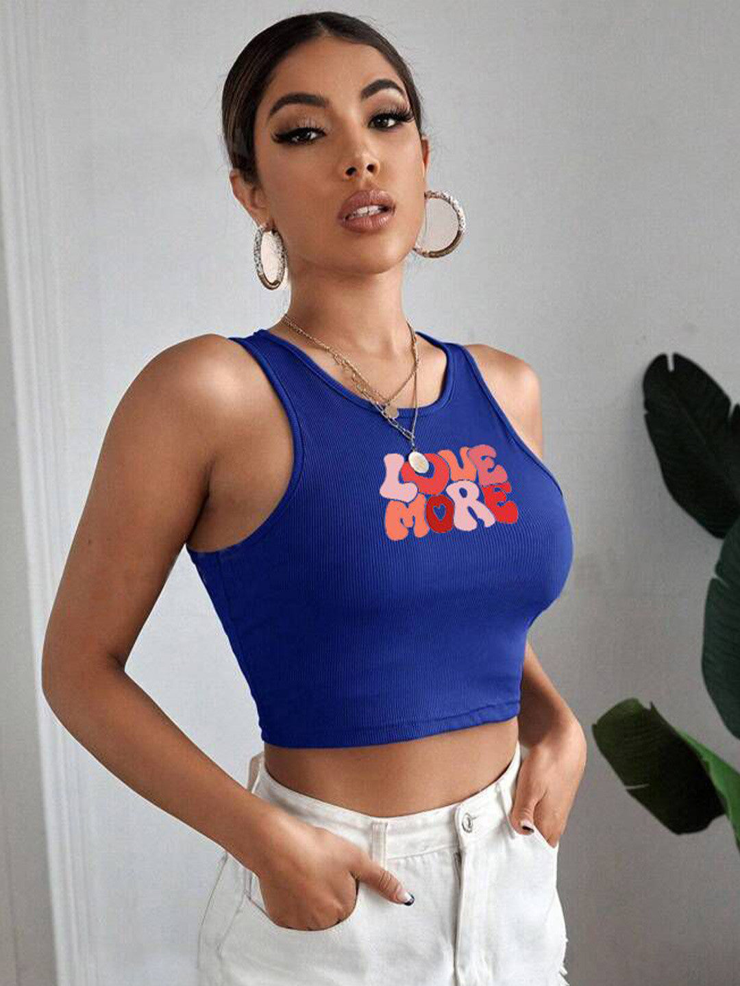 Women Print Crop Top