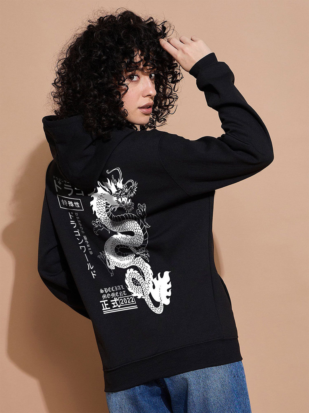 Women Graphic Printed Hooded Sweatshirt