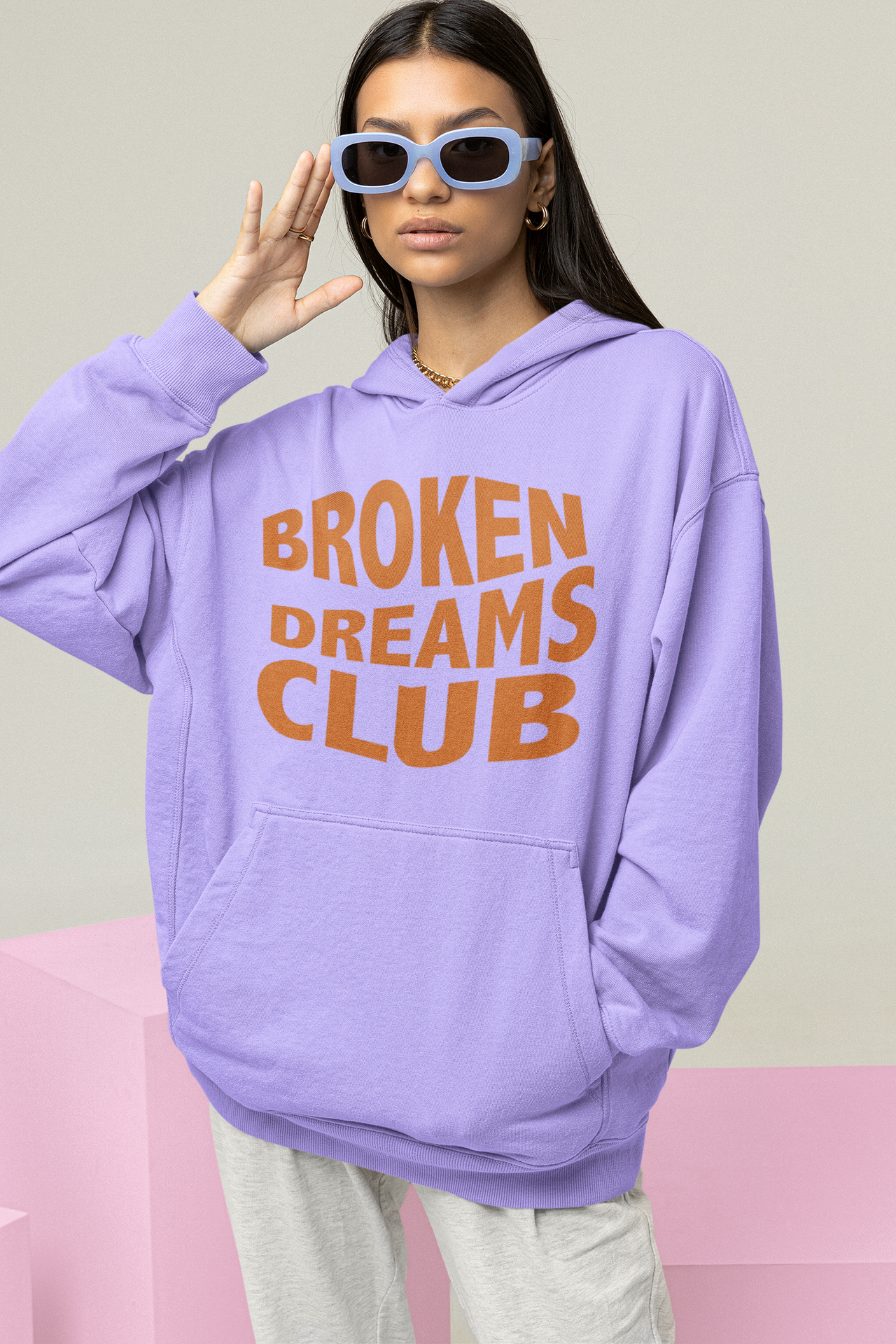 Lavender Hoodie Broken Dreams Club