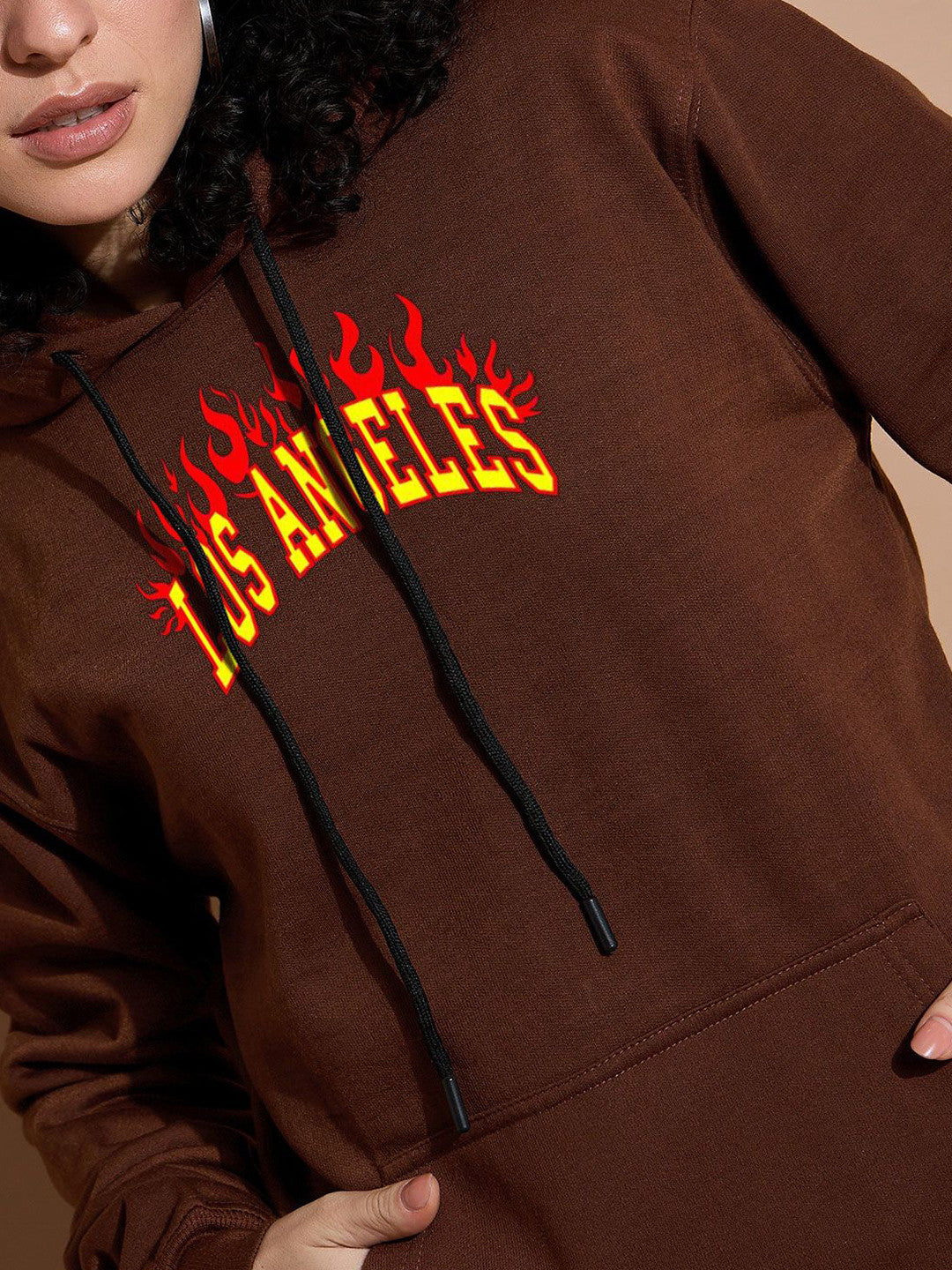 Women Printed Hooded Dry Fit Sweatshirt