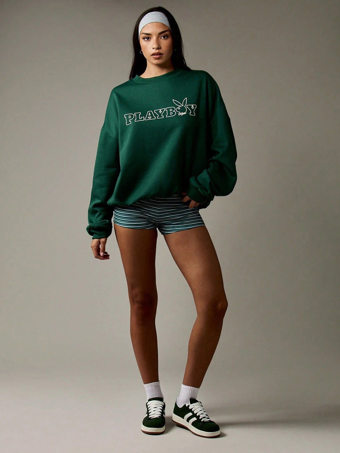 Women Round Neck Long Sleeves Pullover Sweatshirt