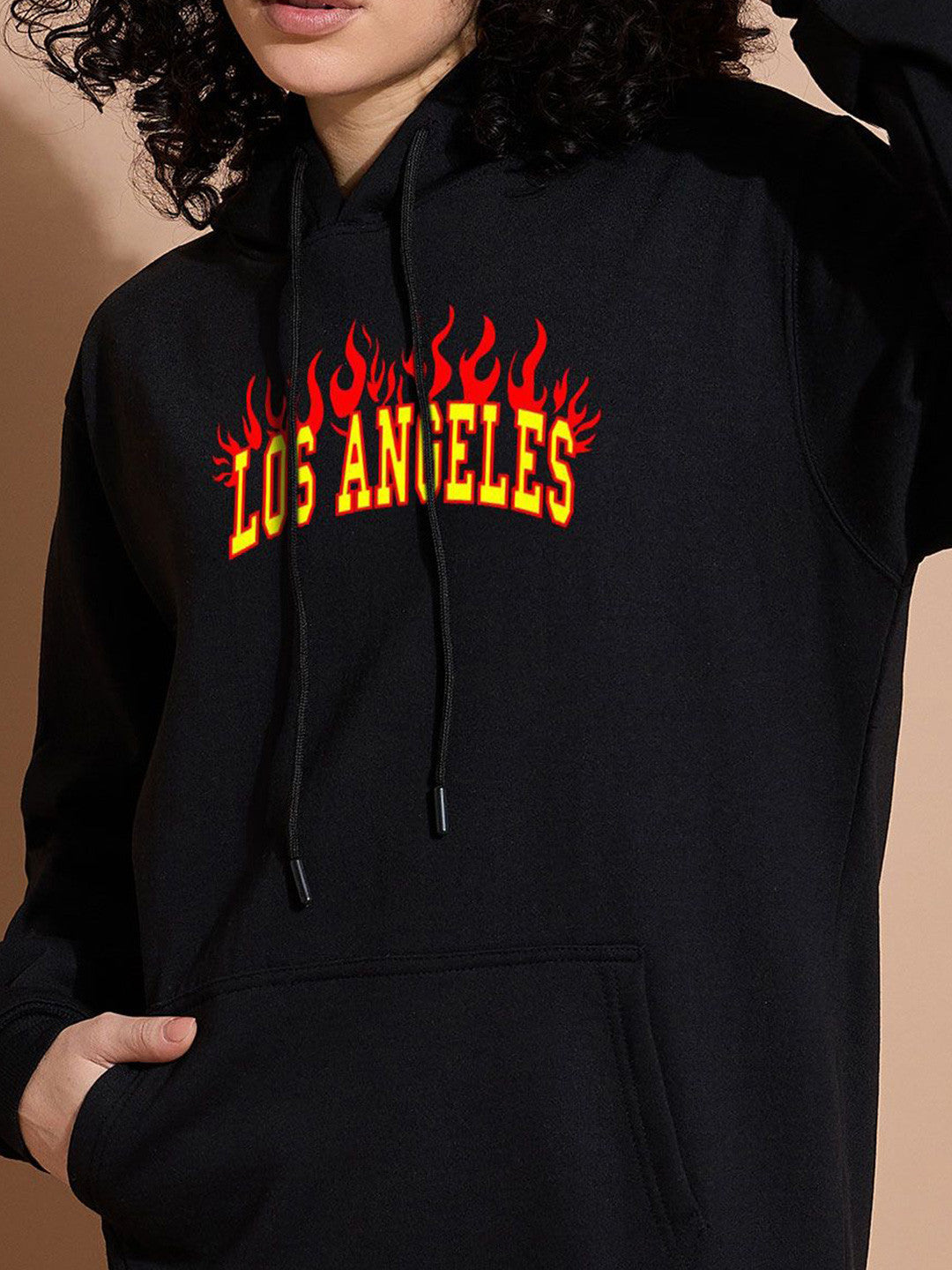 Women Printed Hooded Sweatshirt